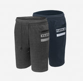 Sports Gym Running Terry Shorts With Secure Zipper Pocket - Pack Of 2